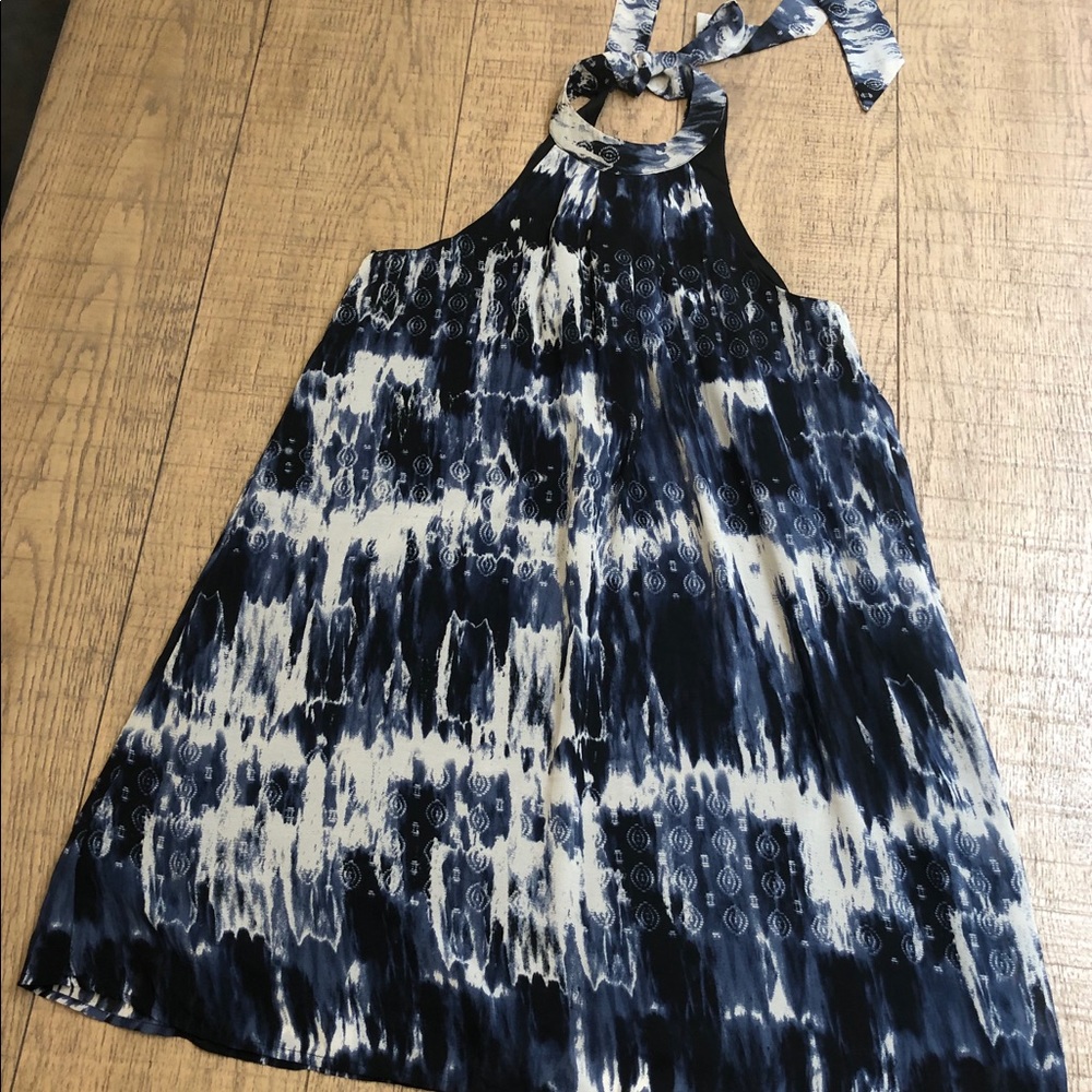 Japna Haltertop Blue Tie Dye Swing Dress